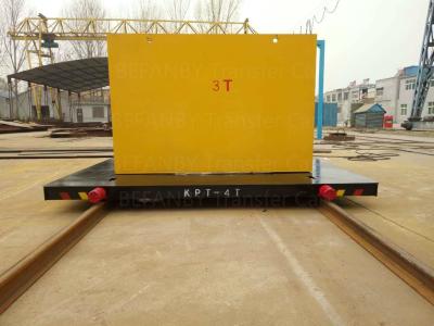 China 300T Capacity Electric Transfer Cart Four Caste Steel Wheels Cable Powered for sale
