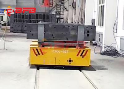 China Heat Resistance Rail Transfer Trolley , Heavy Steel Motorized Rail Transfer Cart for sale