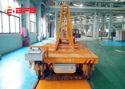China 0 - 20m / Min Rail Transfer Battery Powered Heavy Duty Cart , Motorized Platform Cart For Foundry Plant for sale