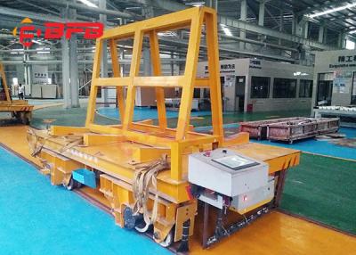 China Stable Start Battery Transfer Cart On Rails DC Motor Flatbed 18 Months Warranty for sale