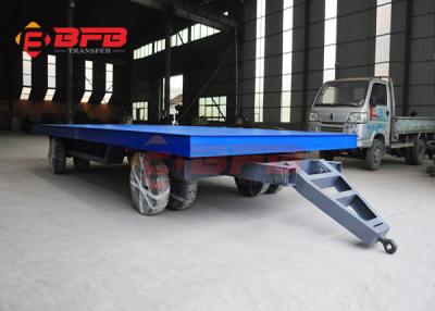China Forklift Towing Flatbed Steel Coil Trailers On Cement Floor for sale