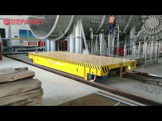 Motorized 30T Cable Powered Rail Transfer Trolley