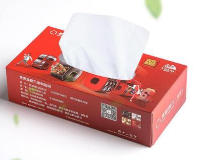 China Caja de papel de impresión de caja de pañuelos personalizada PMS 300 gramos reciclado rojo en venta