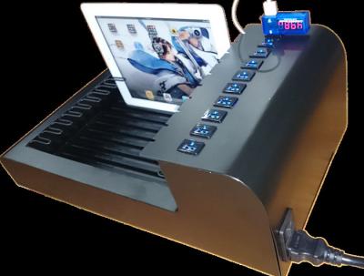 Chine Station de charge de table d'USB de port de l'acier inoxydable 10 pour l'électronique/Ipad/téléphone portable à vendre