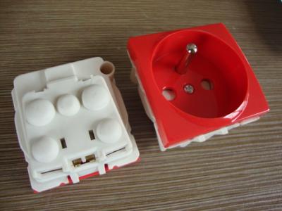 China France Electric Power Sockets , French Electrical Outlet With Two Round Pin for sale