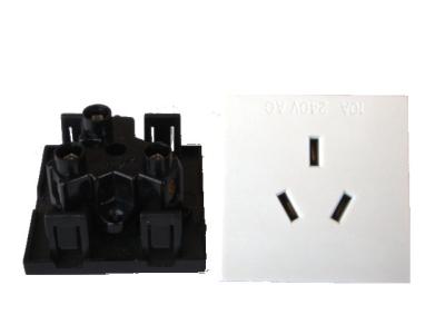 China Australia Square Electric Power Sockets Wall Power Outlet with 3 Pin Plastic Jack for sale