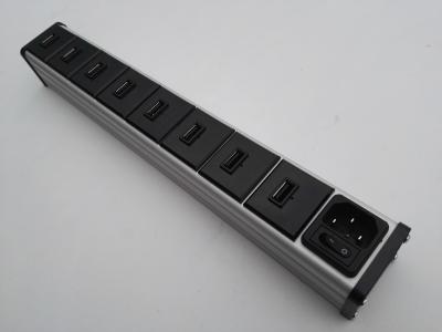 China 8-USB Ports Power Strip for Mobile telephone and Tablet, Multiple Usb Charger with outlet 5V 2.1A for sale