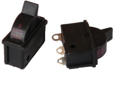China Black On Off Electric Power Switch With 3 Terminals 125/250VAC 24A/12A for sale