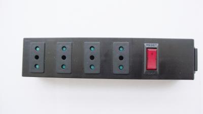 China Italy/Chile 4 Outlet Mountable European Power Strip Bar With Surge Protector / On Off Switch and Connector IEC 320 Plug for sale