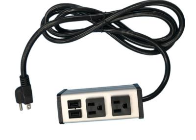 中国 USBの充電器二端5V 2.1A/5V 1.0Aが付いている取付け可能な2つの方法ソケット力のストリップ 販売のため