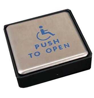 China 4.75”Squre Stainless Steel Push To Open Switch , Handicap Push To Open Button For Door for sale