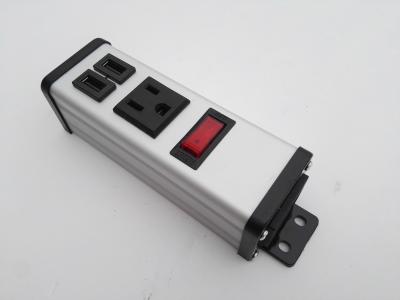 China Aluminium Alloy Metal Power Strip With Usb Charging Ports For Tablet / Power Bank for sale