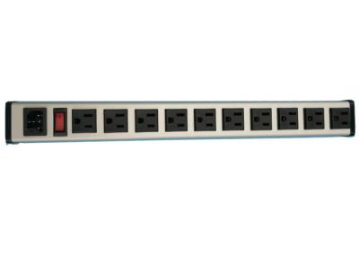 China 10 Way Rack Mount PDU Power Distribution Unit With Surge Protection Customized for sale