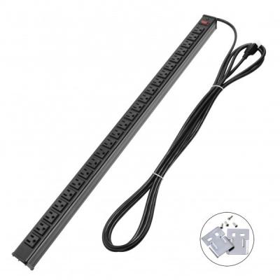 China Metal 24 Way Multi Outlet Power Strip With 15' Ultra Long Extension Cord American for sale