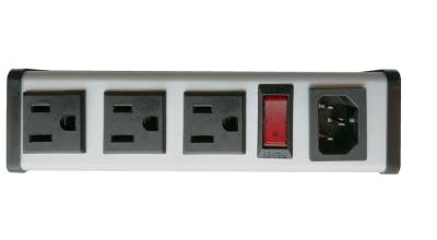 China Hardwired 3 Outlets Power Strip Bar Horizontal PDU For Under Cabinet / Kitchen for sale
