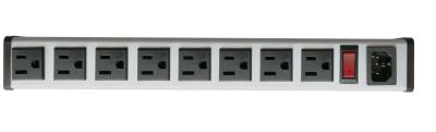 China Rack Cabinet PDU Power Distribution Unit Bar 8 Outlet With Metal Housing for sale