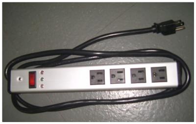 China Mountable Multi Outlet Surge Protector Power Strip With Extension Cord / Metal Housing for sale