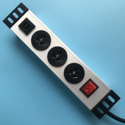 China 3 Australian Outlet Power Strip With USB 2M Cable Metal Shell for sale