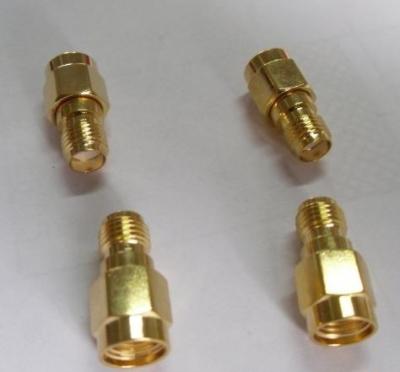 China ISO Gold Plated SMA RF Coaxial Connectors With 50 Ohm Impedance for sale