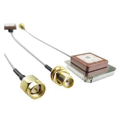 China 1575.42mhz GPS Glonass Builtin Active Ceramic Patch Antenna With SMA Connector for sale