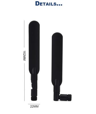 China 5dBi 4G 5G Rubber Omnidirectional Dual Band WiFi Antenna For Router for sale