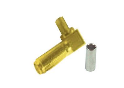 China Hembra de cobre amarillo de SMA al conector femenino del adaptador del RF del reborde de 4 agujeros de SMA en venta