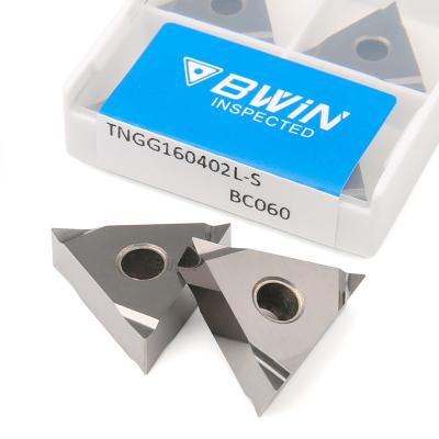 中国 Tngg 160402の三角形の炭化物は回転のための鋼鉄陶磁器の挿入物を挿入します 販売のため