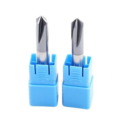China HRC 45 Degree Chamfer End Mill 4 Flutes 90° 120° 60° Fine Grinding for sale