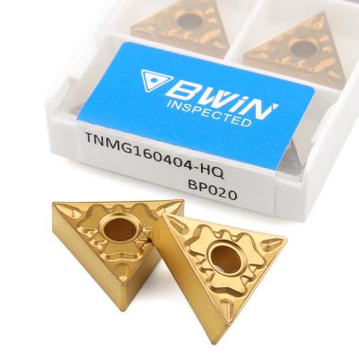 China TNMG 160404 Carbide Lathe Insert CVD Yellow Coating For Steel for sale