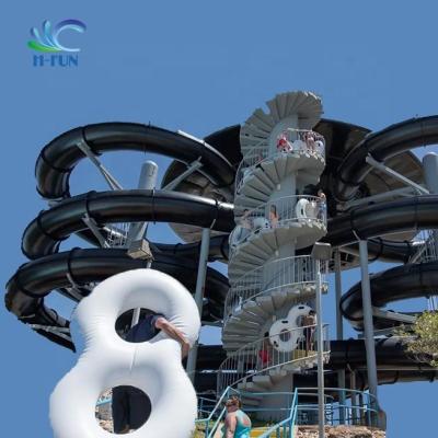 China Water park double tube Spirale Water Slide Tube for Used Water Park Slides for Sale for sale