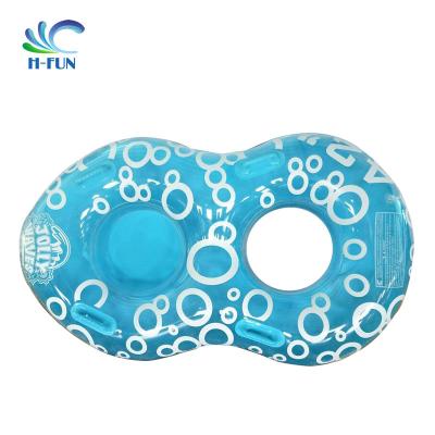 China water park tubes swim ring promotional double water park tube clear blue slide boats tube raft Te koop
