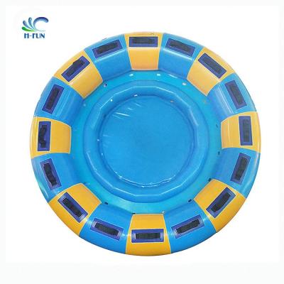 China New design 0.9mm PVC Water Park Family Round Raft with soft seat tube for sale