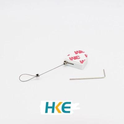 China Anti theft Stainless Cable Security Tether with Retractable Pull Box for sale