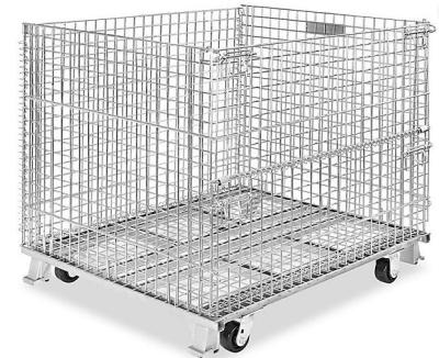 China 500 - 1000kg Metal Wire Container Storage Cages For Material Handling for sale