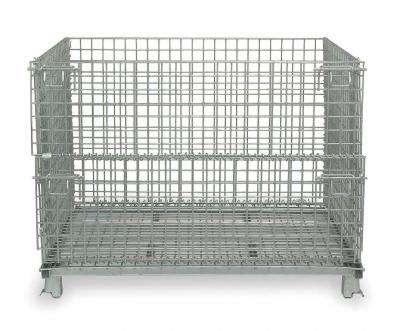 China Foldable Wire Mesh Container Q235 50x100 Wire Mesh Pallet Cages for sale