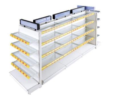 China Wall Glass Panel Supermarket Display Fixtures For Cosmetics / Beverage for sale