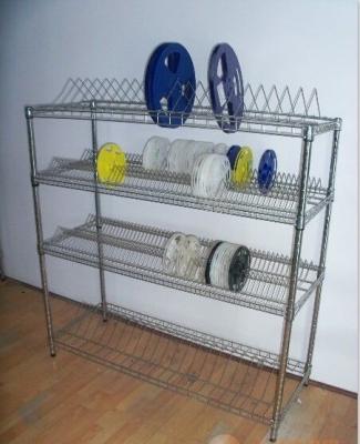 China ODM Industrial Wire Shelving  , Chrome Plated Shelf Component Reels Double Side Storage Shelving for sale