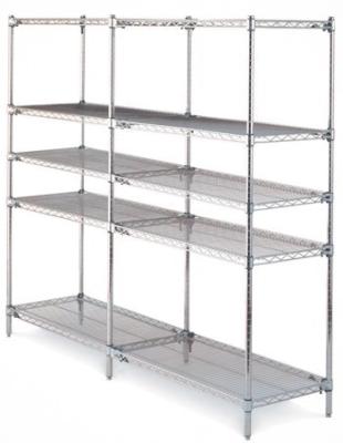 China Chrome Industrial Wire Shelving  , 5 Tiers ESD Rack PCB Wire Mesh Shelving System For Electronics Industry for sale
