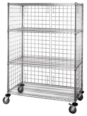 China 4 - Tier Wire Shelving Unit / Durable Organizer Metal Storage Rack for sale