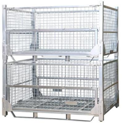 China Transport Industry Steel Mesh Storage Cages Galvanized Surface Finished for sale