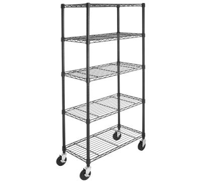 China Chrome Plated Metal Shelving Unit With Wheels 4'' For Bedroom Display for sale