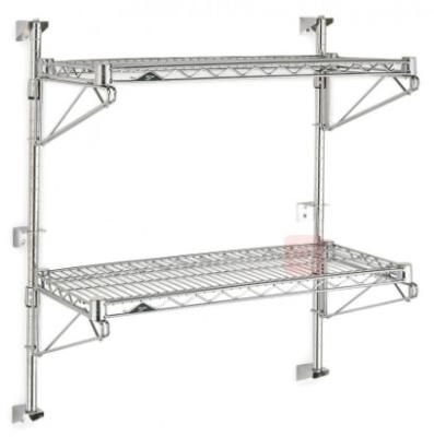 China Commercial Wall Mounted Home Wire Shelving High Capacity 200lbs Per Shelf for sale