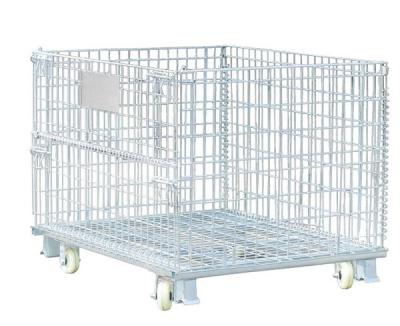 China Collapsible 4000lbs Welded Wire Mesh Containers 32″D x 40″L x 34″H for sale
