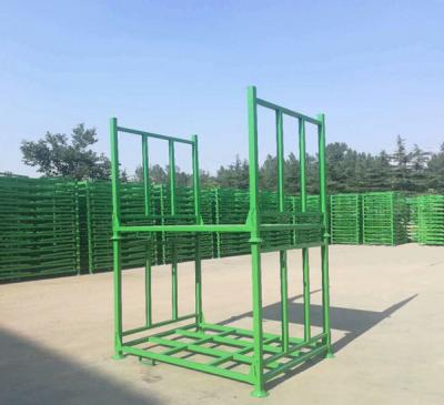 China Stack Height 4 Tire Portable Stack Racks / Green Color Warehouse Storage System for sale
