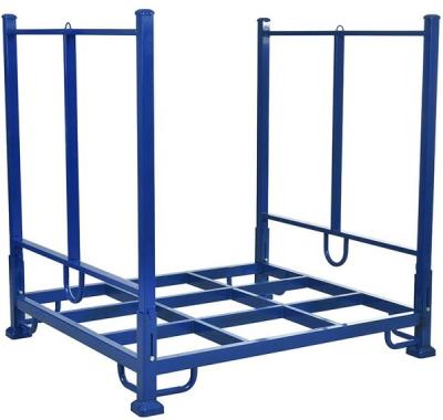 China Foldable Steel Fabric Roll Storage Rack Forklift Workable Powder Coated Space Saved for sale