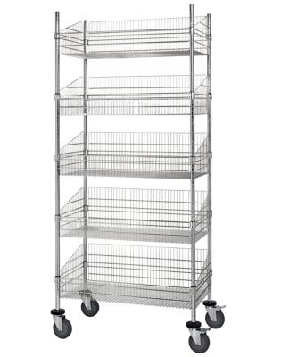 China Mobile 400-600lbs Commercial Wire Shelving Unit For Dry Stores for sale