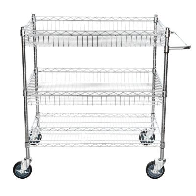 China Chrome Plated Home Wire Shelving For Sundries 20mm Wire Gap for sale