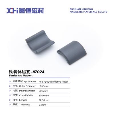 China Wet Press Ferrite Motor Magnets  For Automobile Motors Customized Magnet W024 for sale