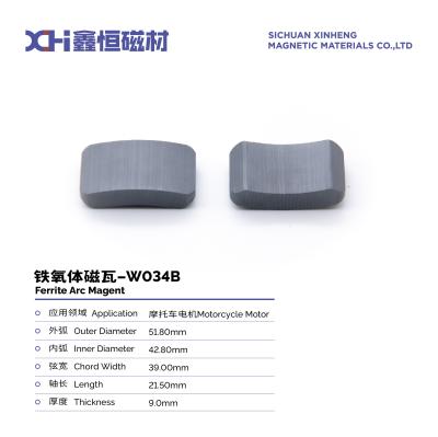 中国 恒久的な強固なシンターフェライトモーターサイクルの磁石 W034B 販売のため