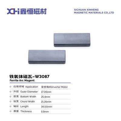 China Inverter Motor Segment Sintered Ferrite Arc Magnet W3087 for sale